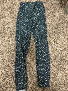 Abercrombie YPB leggings blue floral XS